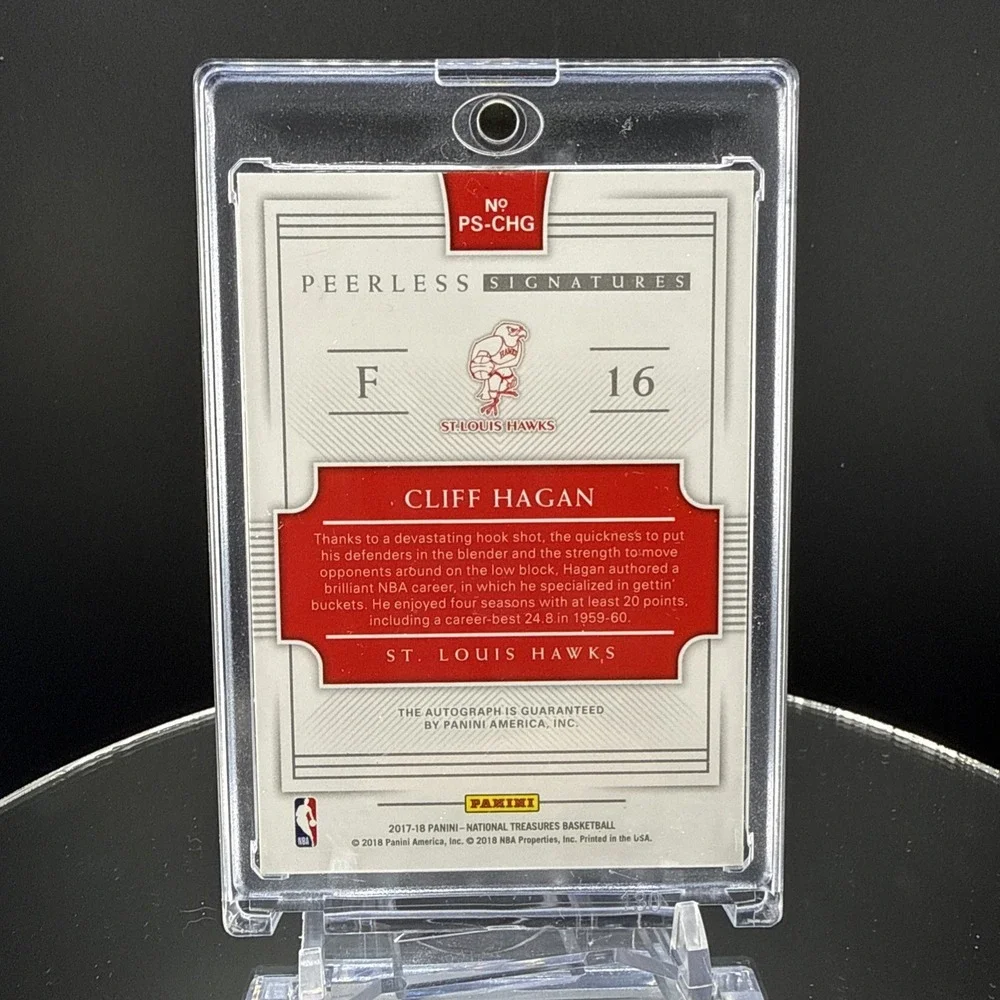 2017-18 Panini National Treasures CLIFF HAGAN St. Louis Hawks AUTO 1/99